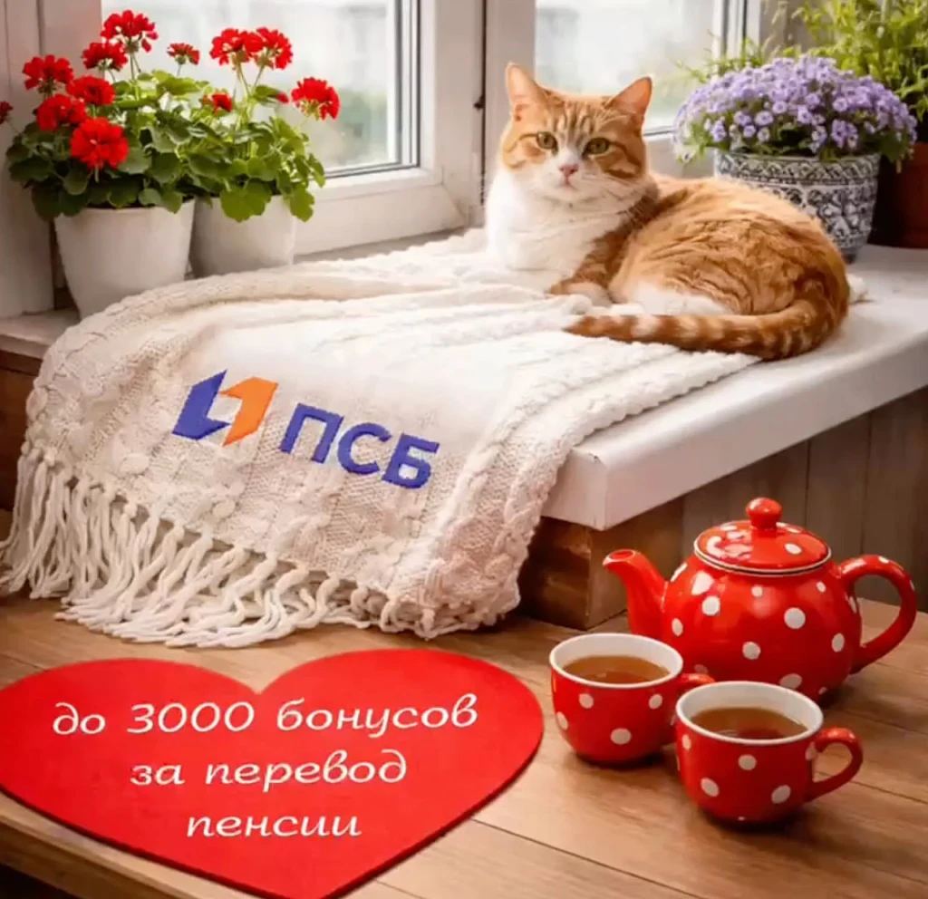 ДО 3000₽ ЗА ПЕРЕВОД ПЕНСИИ НА КАРТУ ПСБ