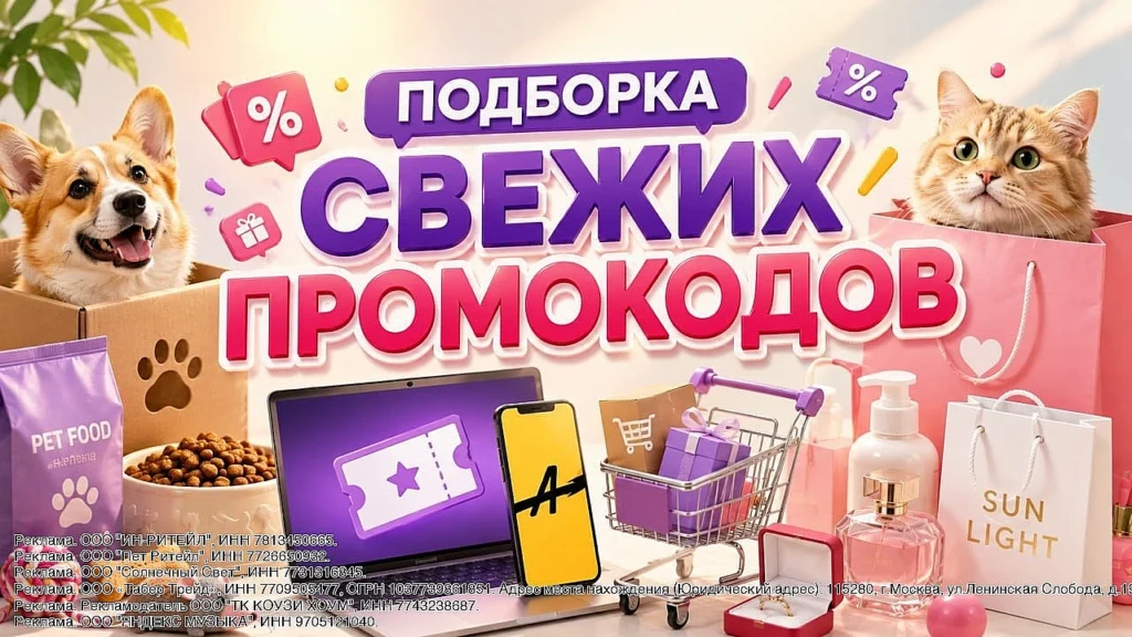 ПОДБОРКА СВЕЖИХ ПРОМОКОДОВ