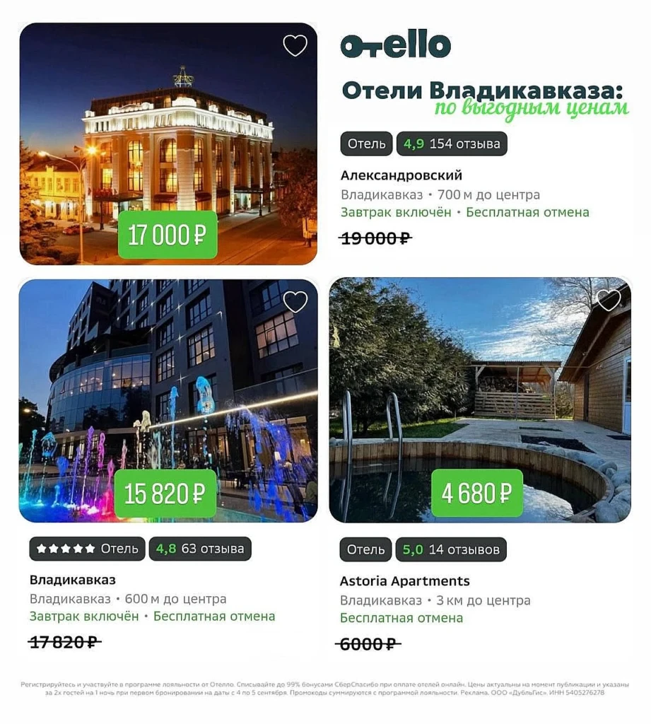 Промокоды в Отелло